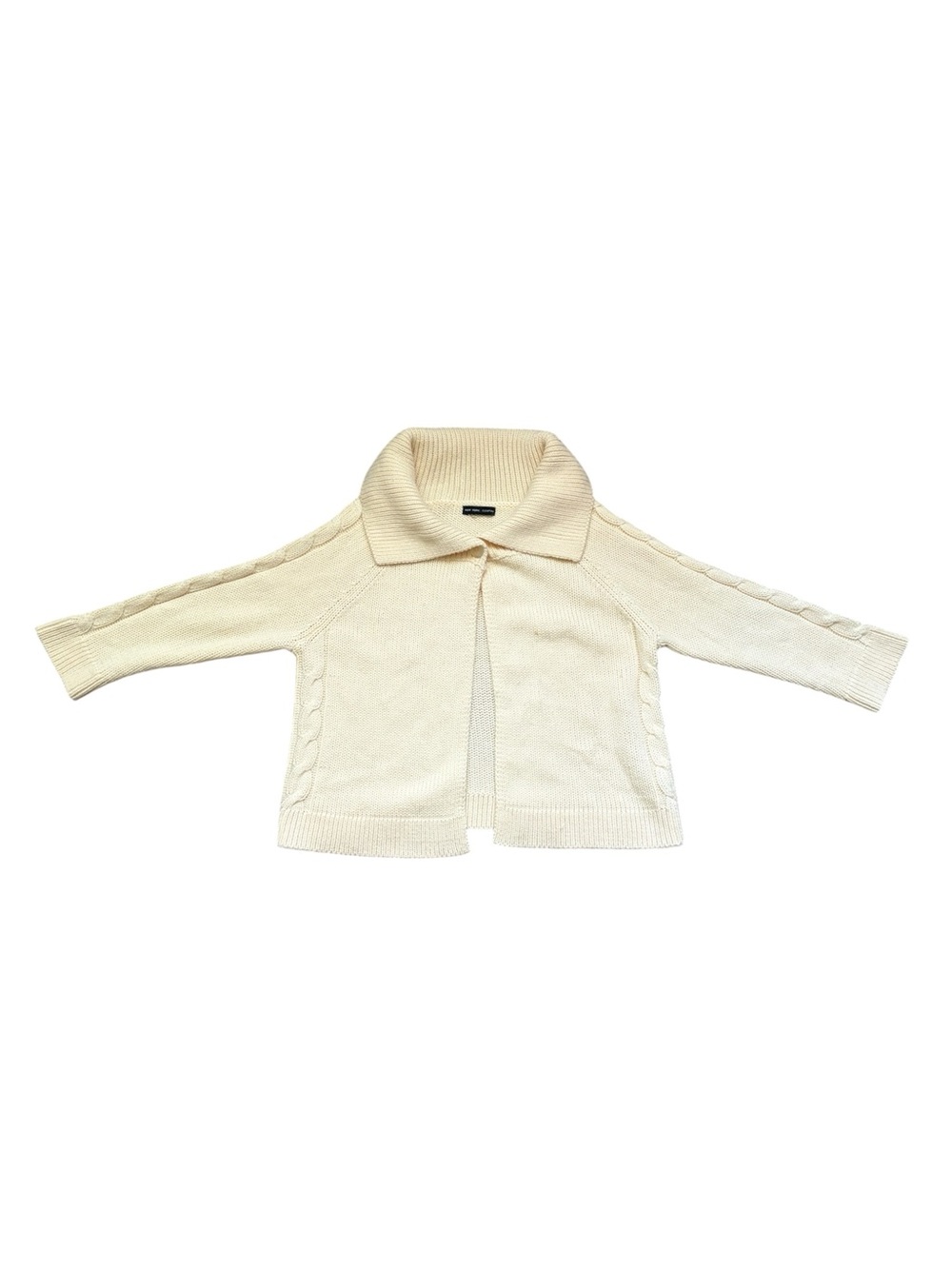 New York & Company Cable-Knit One Button Cardigan